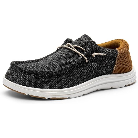 〽️Men's Black/Brown Bruno Marc Arch Support Casual Loafers Comfortable Shoes